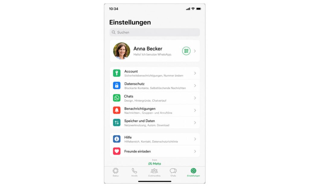 WhatsApp Einstellungen auf dem iPhone öffnen