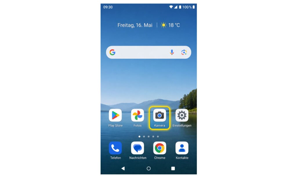 Kamera-App auf dem Android-Handy öffnen