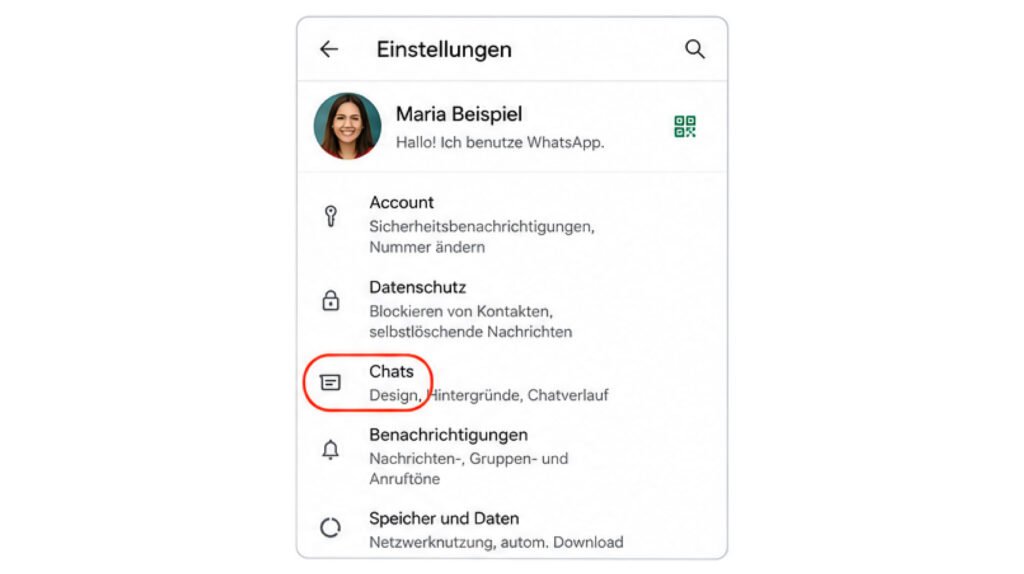 Medien-Sichtbarkeit unter Chats aktivieren
