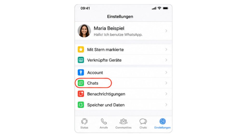 WhatsApp Einstellungen auf dem iPhone