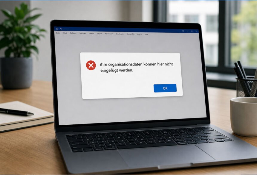 Ihre Organisationsdaten können hier nicht eingefügt werden