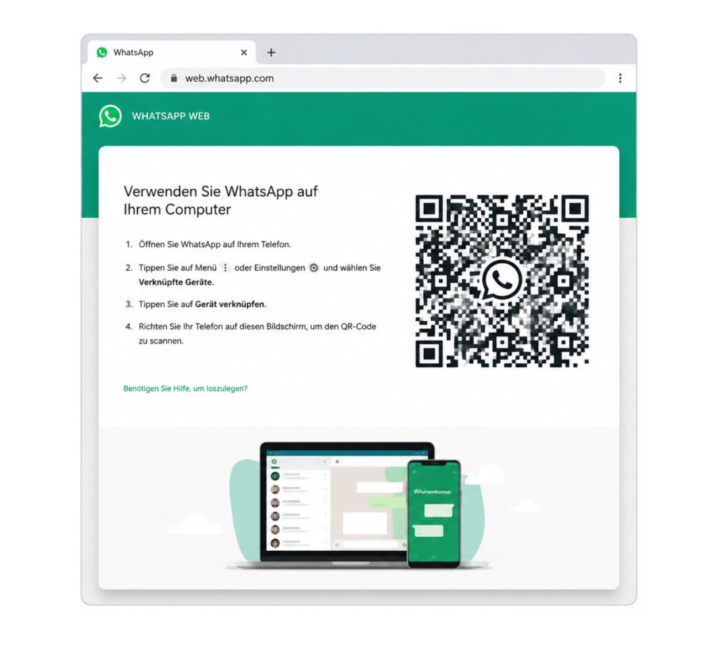 QR-Code auf WhatsApp Web
